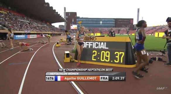 Agathe Guillemot MPM 800m Heptathlon