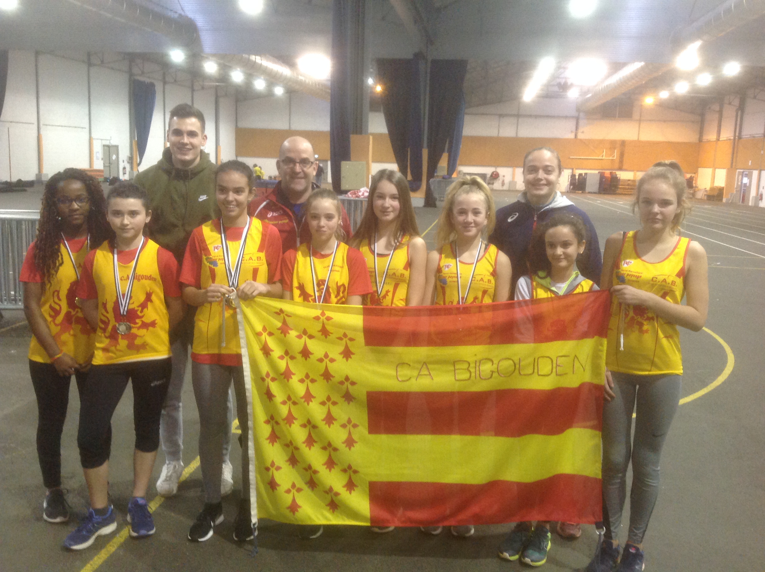 Les benjamines avec Agathe Guillemot